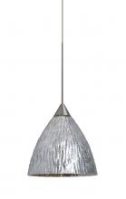 Besa Lighting 1XT-EVESS-LED-SN - Besa, Eve Cord Pendant, Stone Silver Foil, Satin Nickel Finish, 1x5W LED