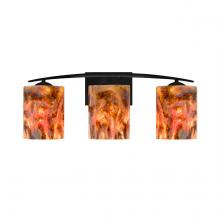 Besa Lighting 3WC-LAVA-BK - Besa, Lava Vanity, Lava, Black Finish, 3x60W MAX E26 Base