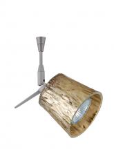 Besa Lighting SP-5145GF-12-SN - Besa Spotlight With 12" Stem Nico 3 Satin Nickel Stone Gold Foil 1x50W Halogen Mr16