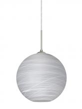 Besa Lighting J-COCO1060-SN - Besa Coco 10 Pendant For Multiport Canopy, Cocoon, Satin Nickel Finish, 1x60W Medium