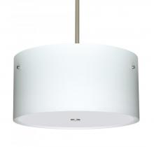 Besa Lighting 1KT-400807-LED-SN - Besa Tamburo 16 Pendant Opal Matte Satin Nickel 3x11W LED