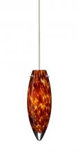 Besa Lighting 1XT-409618-SN - Besa Pendant Juliette Satin Nickel Amber Cloud 1x35W Halogen