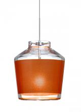 Besa Lighting XP-PIC6TN-SN - Besa Pendant Pica 6 Satin Nickel Tan Sand 1x50W GY6.35