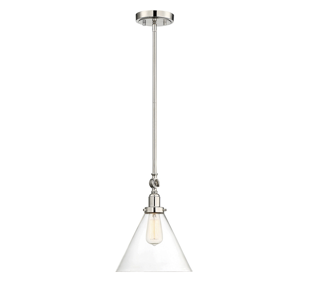 Drake 1-Light Pendant in Polished Nickel