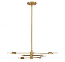 Savoy House 1-7000-6-322 - Lyrique 6-Light Chandelier in Warm Brass