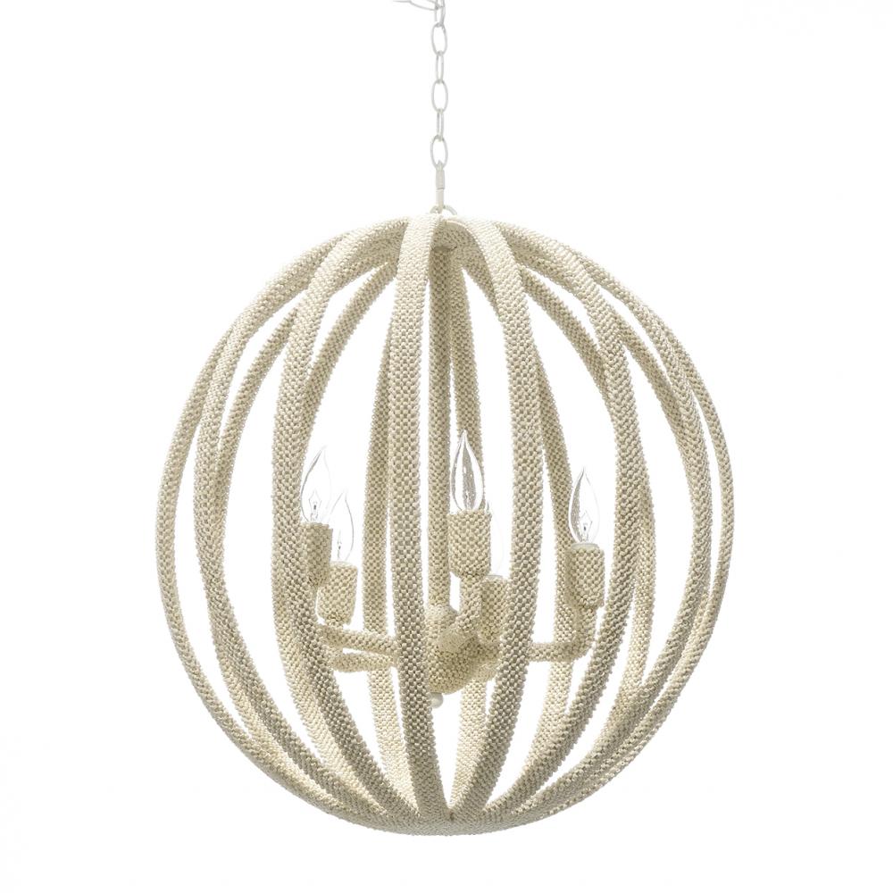 Madera Coco Chandelier White