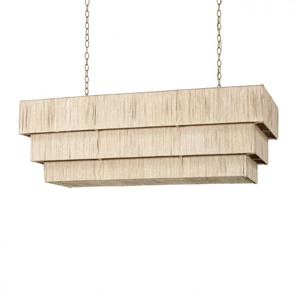 Everly Rectangular Chandelier Natural