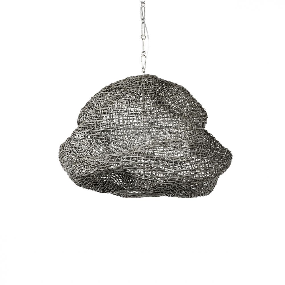 Andorra Wicker Pendant Medium Grey