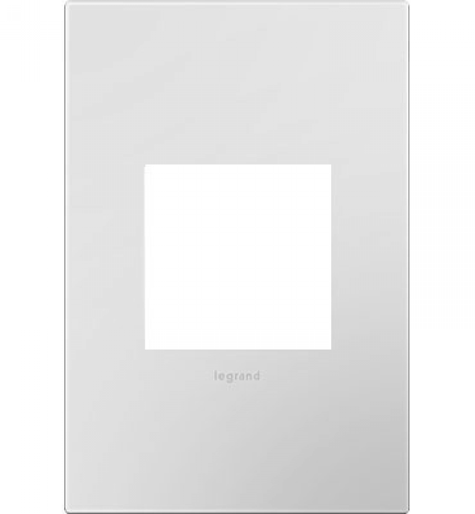 adorne® Matte White One-Gang Screwless Wall Plate with Microban®