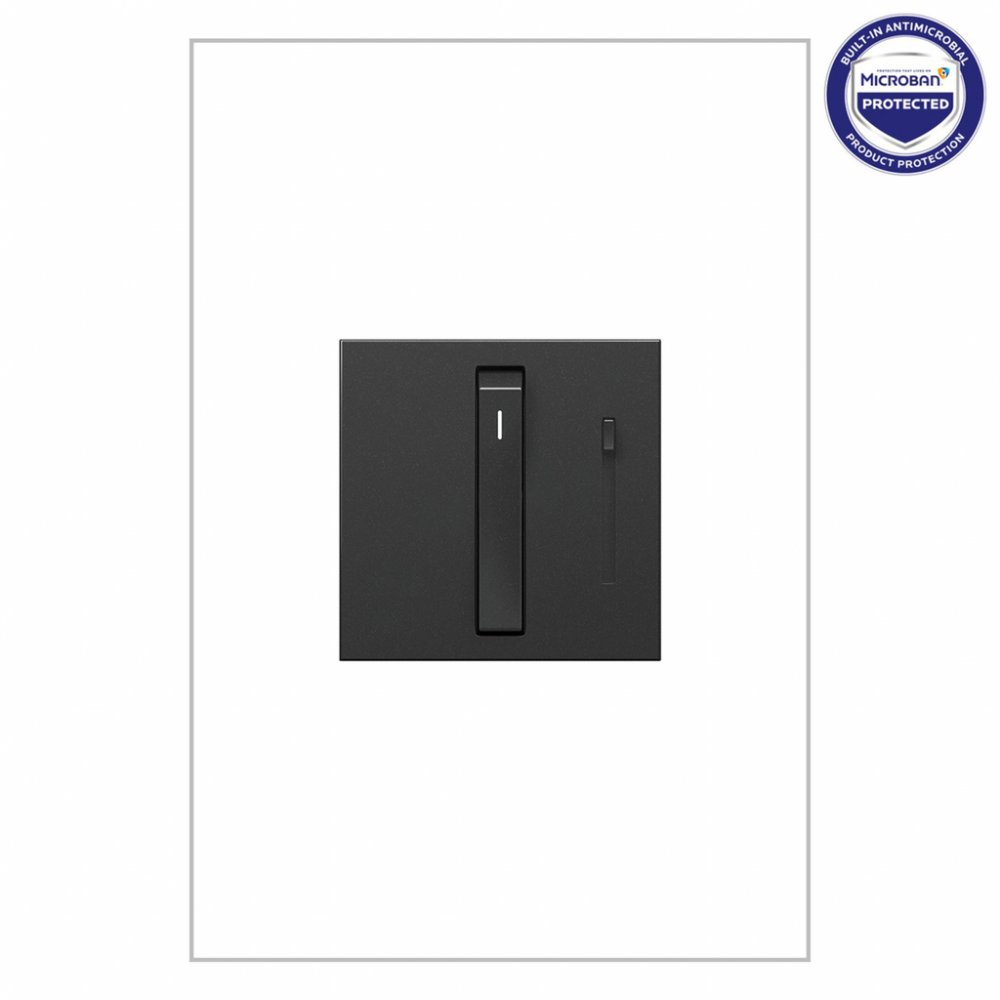 adorne® Whisper® Tru-Universal Dimmer, Graphite, with Microban®