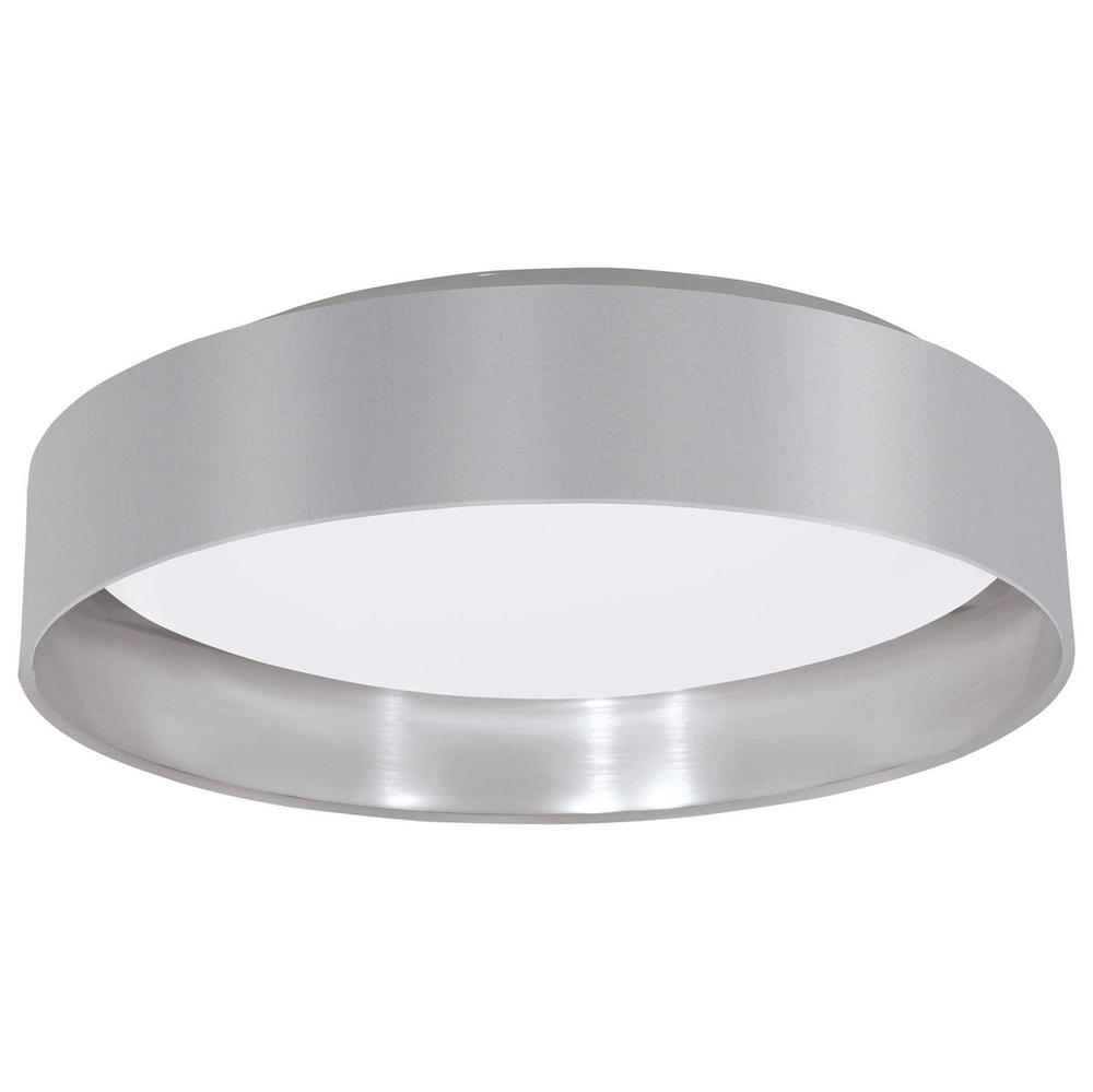 1x18W LED Ceiling Light With Grey & Sliver Finish & White Plastic