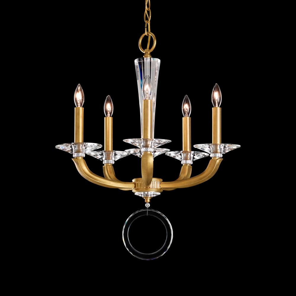 Emilea 5 Light 120V Chandelier in French Gold with Optic Crystal