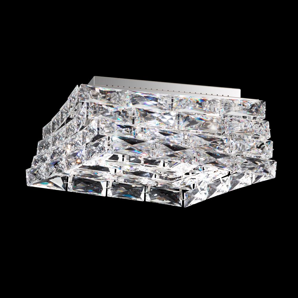 Glissando 6IN LED 120V Flush Mount in Stainless Steel with Crystals from Swarovski®