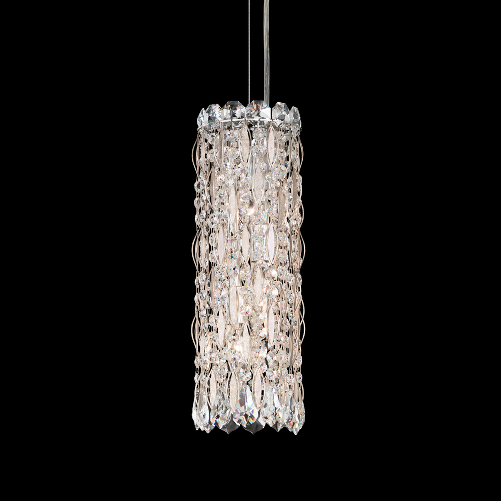 Sarella 3 Light 120V Mini Pendant in White with Clear Radiance Crystal