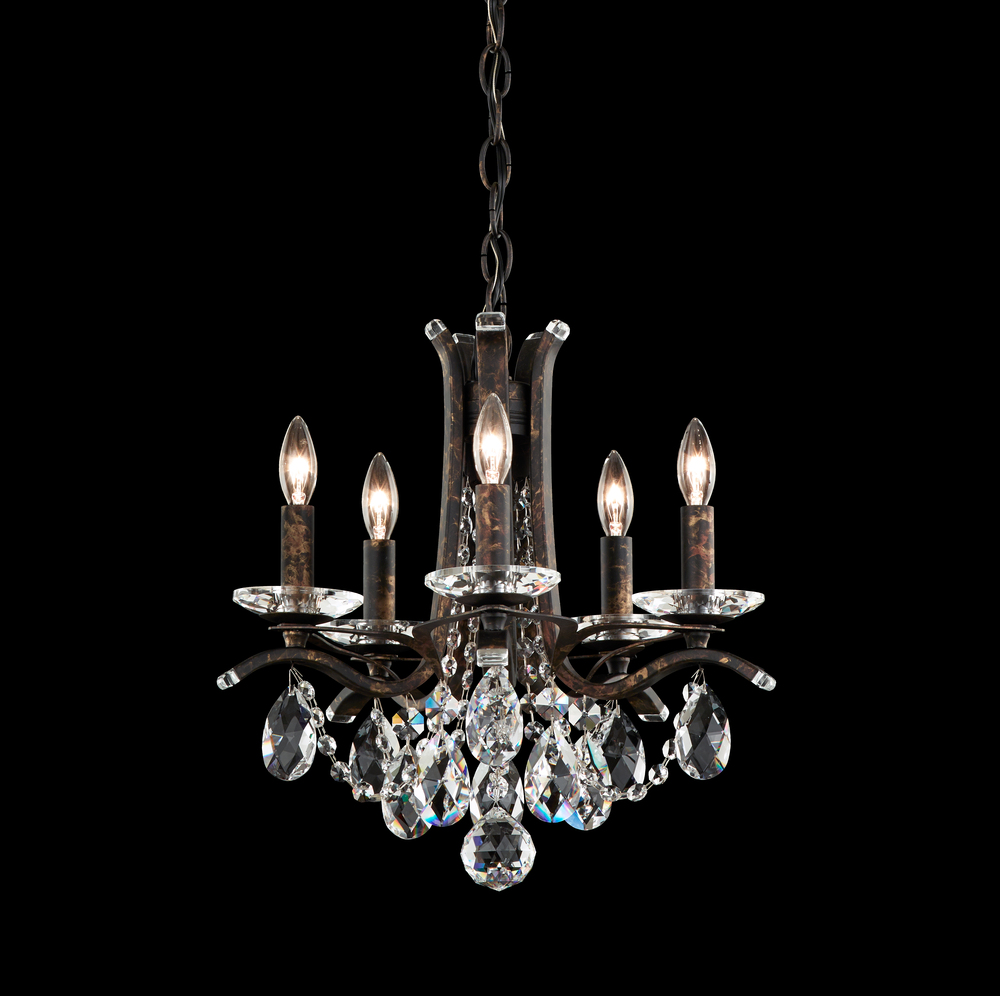 Vesca 5 Light 120V Chandelier in White with Clear Radiance Crystal