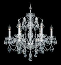 Schonbek 1870 1705-26 - Century 6 Light 120V Chandelier in French Gold with Clear Heritage Handcut Crystal