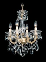 Schonbek 1870 5344-27 - La Scala 4 Light 120V Chandelier in Parchment Gold with Clear Heritage Handcut Crystal