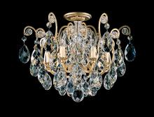 Schonbek 1870 3784-22 - Renaissance 6 Light 120V Semi-Flush Mount in Heirloom Gold with Heritage Handcut Crystal