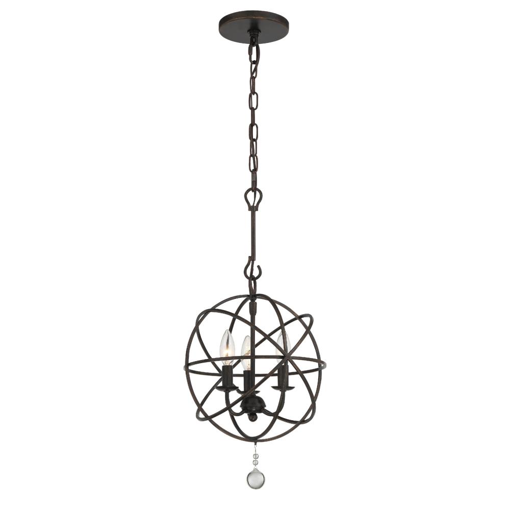 Solaris 3 Light English Bronze Mini Chandelier