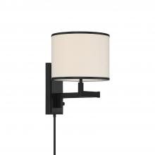 Crystorama MAD-B4101-MK - Madison 1 Light Matte Black Swing Arm Sconce