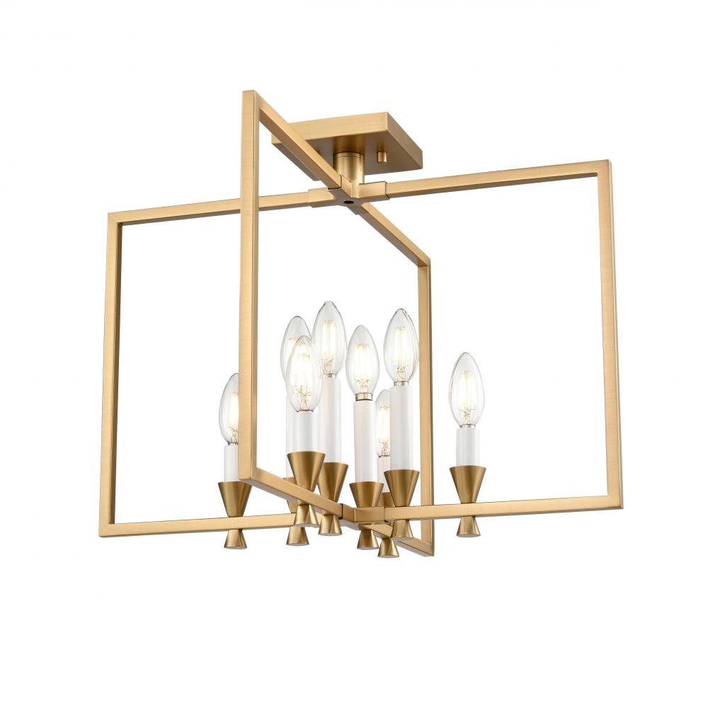 Carisbrooke 21" Semi-flush, Brass