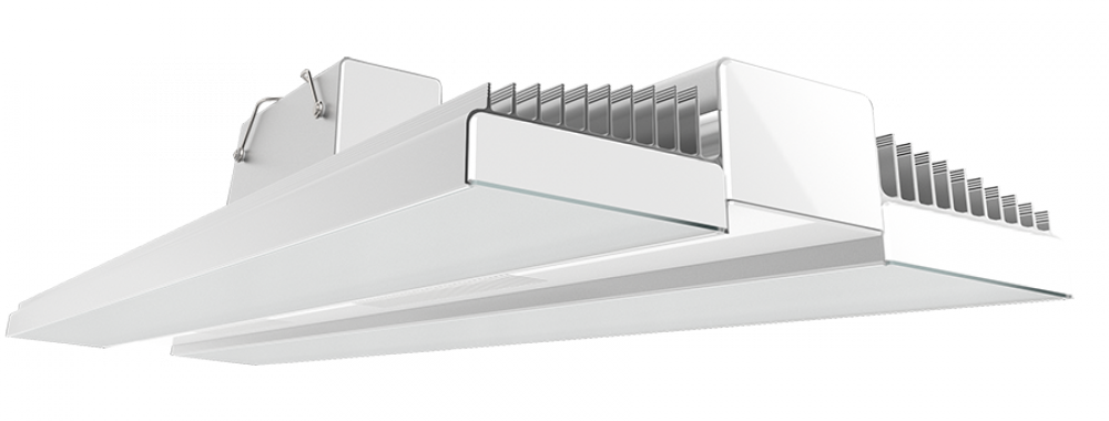 RAIL 400W 5000K LED 120-277V LC CONT BATTERY BACKUP WHITE/ALUMINUM