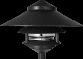 RAB Lighting LL323B - LANDSCAPE 1220 LUMENS LAWN LIGHT 3 TIER 10 INCHES TOP 75W MAX BLACK