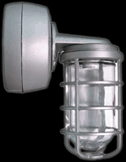 RAB Lighting VXBR2S - Vaporproof, VXBR, 200W, wall bracket 4 inches, box 1/2 inch, Silver Less globe