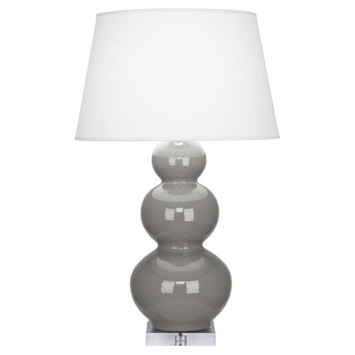 Smokey Taupe Triple Gourd Table Lamp