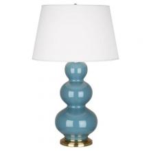 Robert Abbey OB40X - Steel Blue Triple Gourd Table Lamp