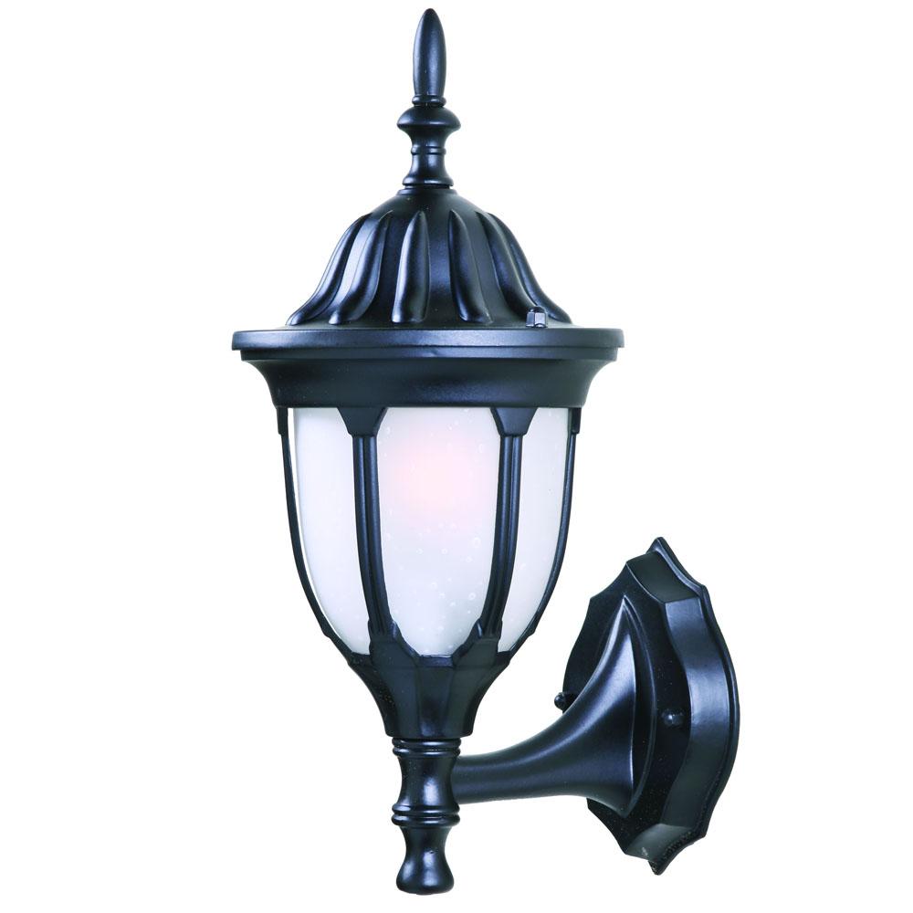 Suffolk Collection Wall-Mount 1-Light Outdoor Matte Black Fixture