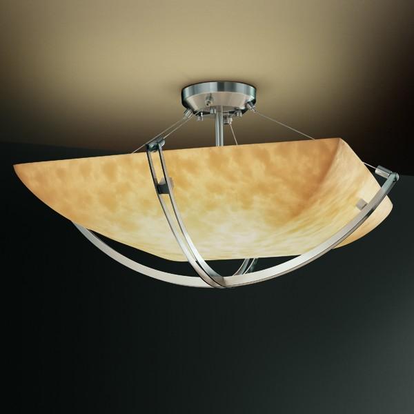 18" LED Semi-Flush Bowl w/ Crossbar