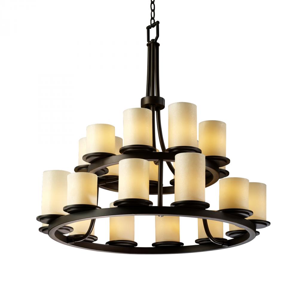 Dakota 21-Light 2-Tier Ring LED Chandelier