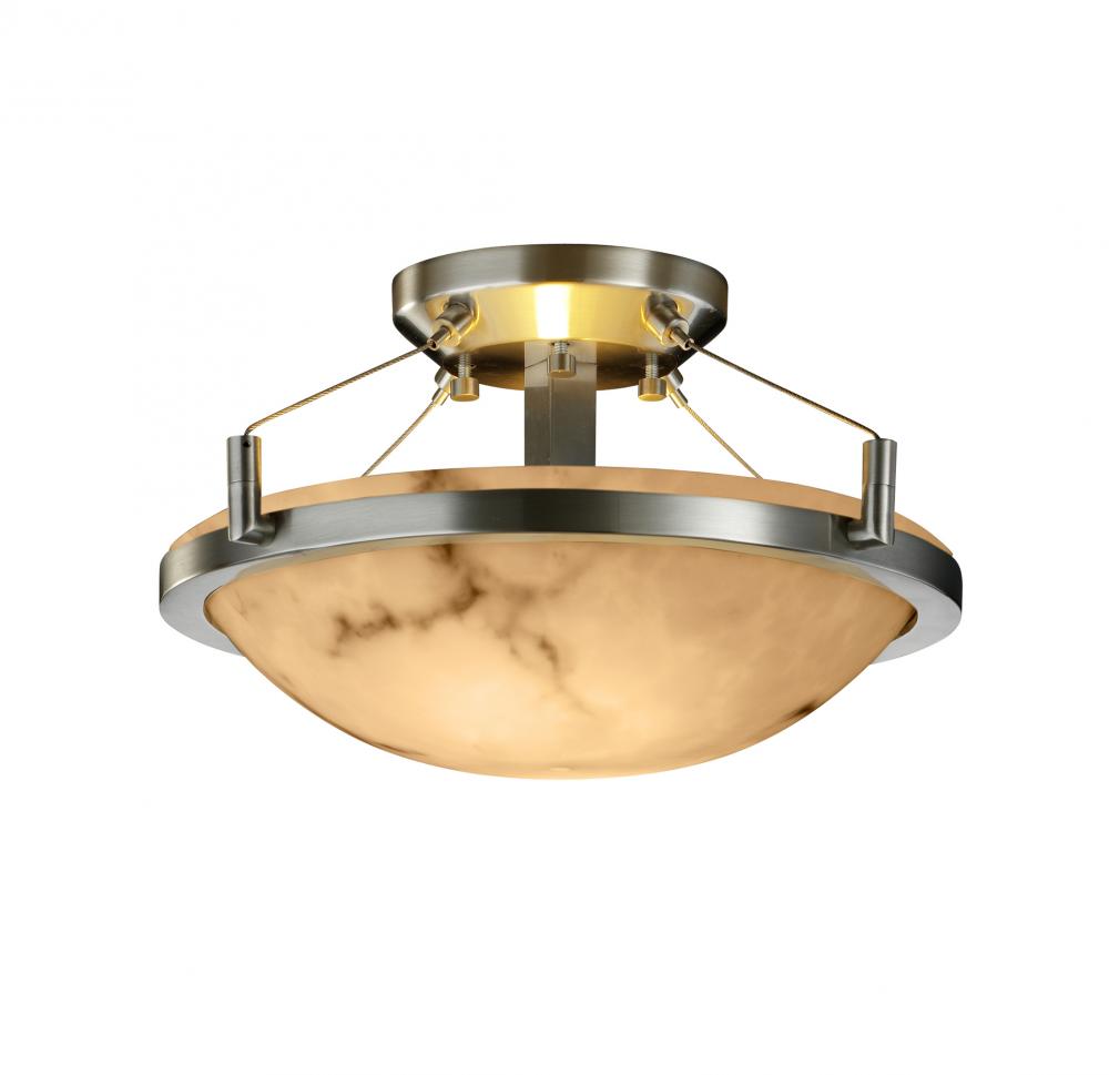 14" LED Semi-Flush Bowl w/ Ring