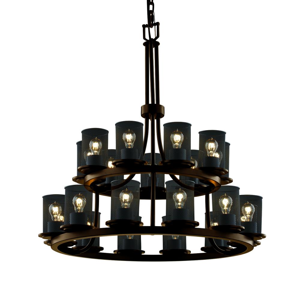 Dakota 21-Light 2-Tier Ring Chandelier