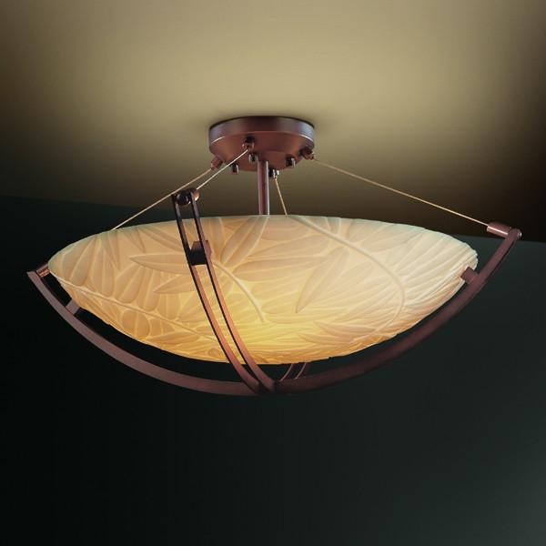 24" LED Semi-Flush Bowl w/ Crossbar