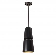 Justice Design Group CER-6430-CRB-NCKL-RIGID - Small Cone 1-Light Pendant