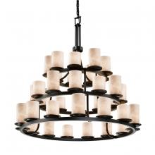 Justice Design Group CLD-8712-10-DBRZ - Dakota 36-Light 3-Tier Ring Chandelier