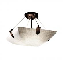 Justice Design Group CLD-9611-25-DBRZ-LED3-3000 - 18" LED Semi-Flush Bowl w/ U-Clips