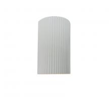 Justice Design Group CER-5740W-WHT - Small ADA LED Pleated Cylinder (Outdoor)