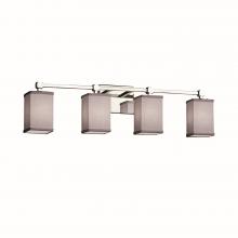 Justice Design Group FAB-8424-15-GRAY-CROM-LED4-2800 - Tetra 4-Light LED Bath Bar