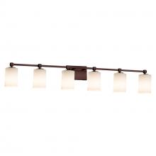 Justice Design Group FSN-8426-10-OPAL-DBRZ-LED6-4200 - Tetra 6-Light LED Bath Bar