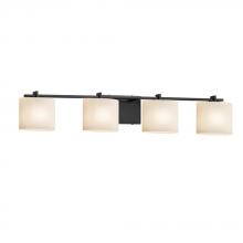 Justice Design Group FSN-8444-30-OPAL-MBLK-LED4-2800 - Era 4-Light LED Bath Bar