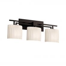 Justice Design Group FSN-8703-30-RBON-MBLK-LED3-2100 - Aero 3-Light LED Bath Bar