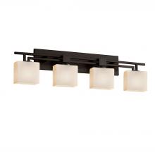 Justice Design Group FSN-8704-55-OPAL-DBRZ-LED4-2800 - Aero 4-Light LED Bath Bar