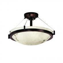 Justice Design Group FAL-9681-35-DBRZ-LED3-3000 - 18" LED Semi-Flush Bowl w/ Ring