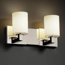 Justice Design Group FSN-8922-30-OPAL-CROM - Modular 2-Light Bath Bar