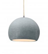 Justice Design Group CER-6533-CONC-NCKL-BEIG-TWST-LED1-700 - Medium Globe LED Pendant