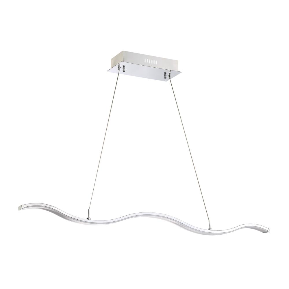 WAVE series 42 inch LED Chrome Pendant