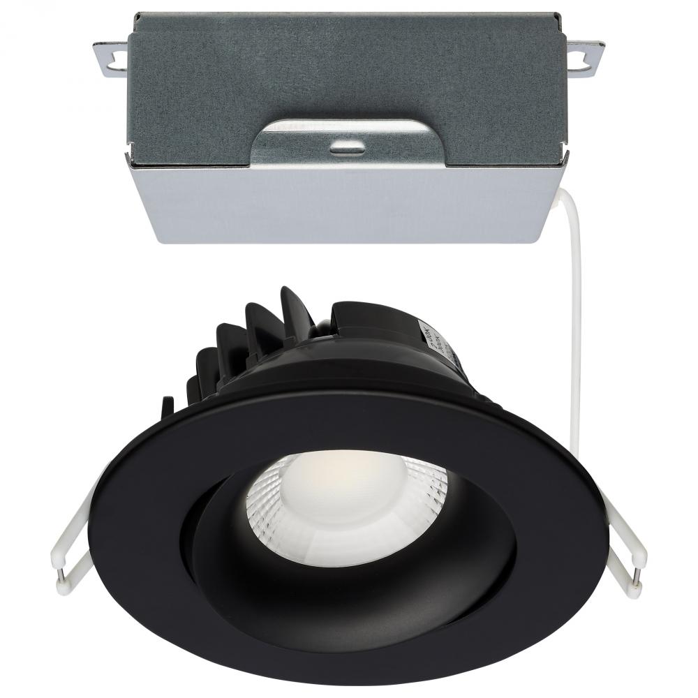 12 Watt Led Direct Wire Downlight Gimbaled 35 Inch Cct Selectable Round Remote Driver 4459